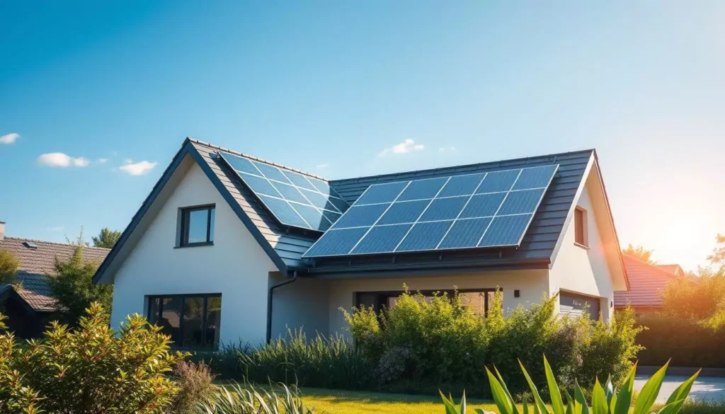 Imóvel residencial com sistema de energia solar no telhado - Energia solar residencial em Dourados